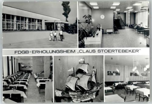 Zingst FDGB-Erholungsheim Claus Stoertebecker Kogge Speisesaal
