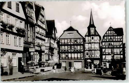 Fritzlar Markt mit Rolandsbrunnen Hotel Nägele