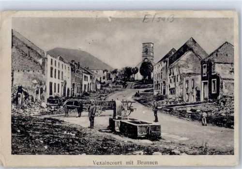 Vexaincourt Feldpost Dorfstrasse Kirche Soldaten