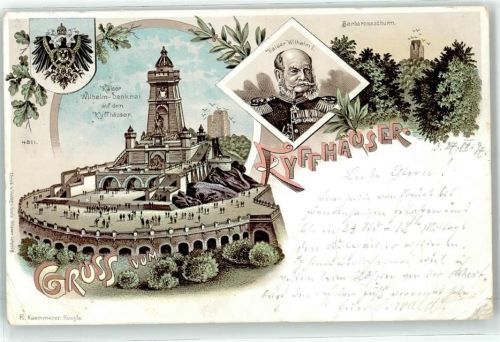 06567 O4712 Kyffhäuser 1897 - Kaiser-Wilhelm-Denkmal
