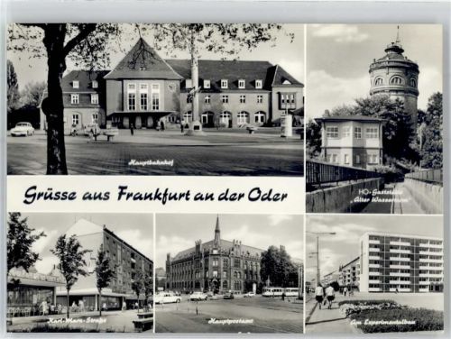 Frankfurt Hauptbahnhof Hauptpostamt Karl-Marx-Straße alter Wasserturm