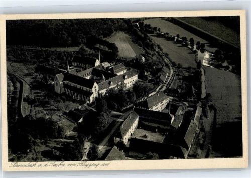 Bronnbach Fliegeraufnahme Fürstl. Gasthaus Pension
