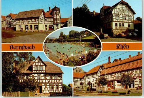 Dermbach Marktstrasse Hotel Sächsischer Hof Schwimmbad Drogerien Handlung Marktstrasse