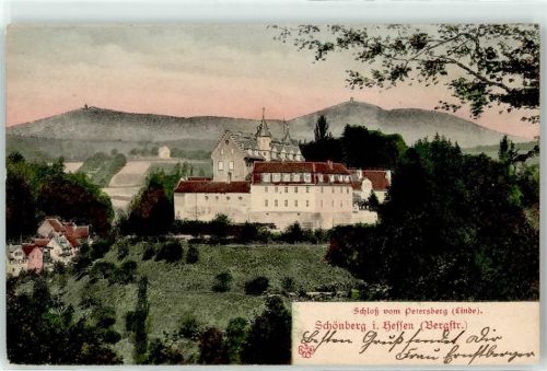 Schönberg 1905 Schloss Blick vom Petersberg