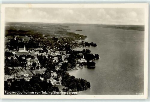 Tutzing Fliegeraufnahme Starnbergersee