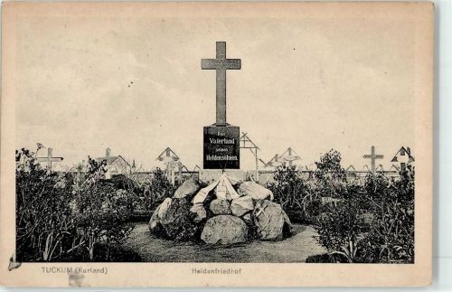 Tuckum 1916 Kriegerdenkmal Heldenfriedhof Feldpost WK I