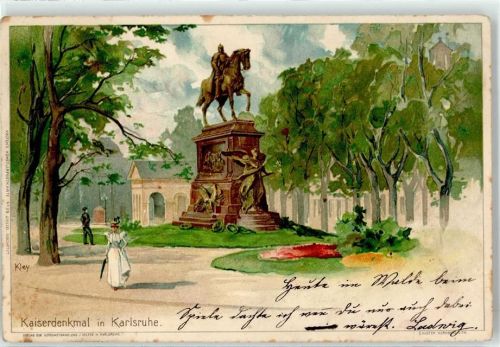 Karlsruhe 1898 Kaiserdenkmal