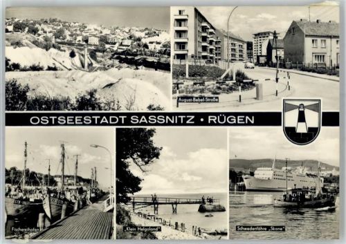 Sassnitz August-Bebel-Straße Fischereihafen Schwedenfähre Skane