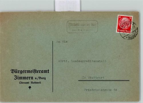78652 W7214 Zimmern ob Rottweil - Landpoststempel