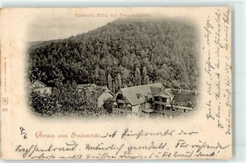 Bad Suderode 1898 Hotel Michaelis Preussenplatz
