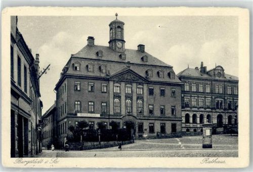 Burgstädt Rathaus Litfaßsäule