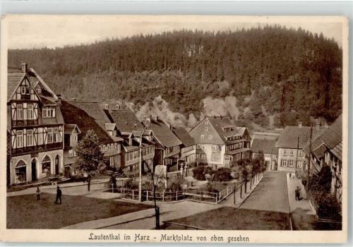 Lautenthal Marktplatz von oben gesehen