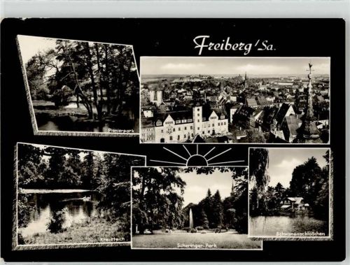 Freiberg Pionierpark Kreuzteich Scheringer-Park Schwanenschlößchen