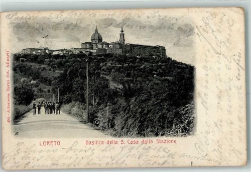 Loreto 1903 Basilica della S. Casa daila Stazione