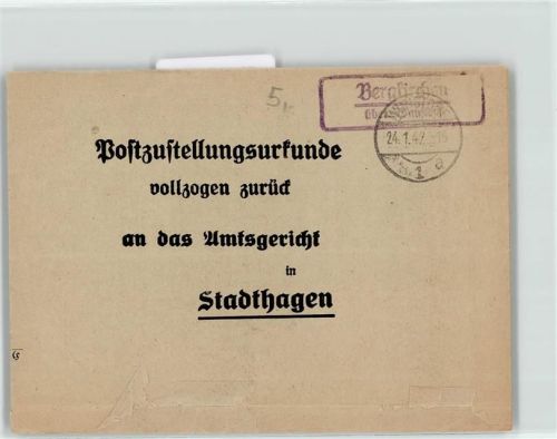 bergkirchen KEINE AK Landpoststempel