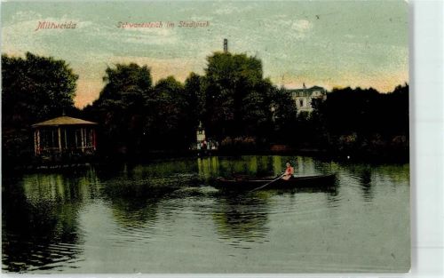Mittweida Schwanenteich Stadtpark Ruderboorpartie