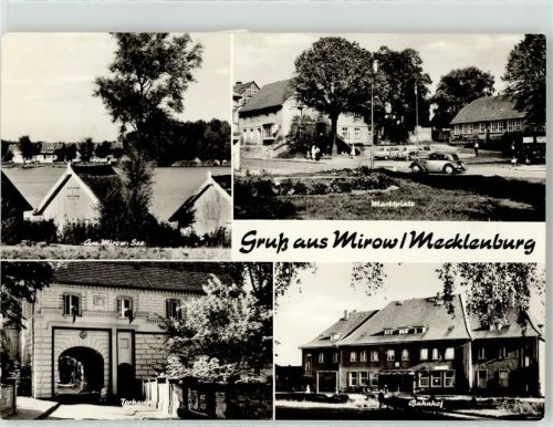 17252 O2083 Mirow , Meckl - Mirow See Marktplatz Torhaus Bahnhof