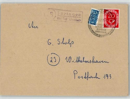 65321 W6209 Springen , Untertaunus KEINE AK Landpoststempel