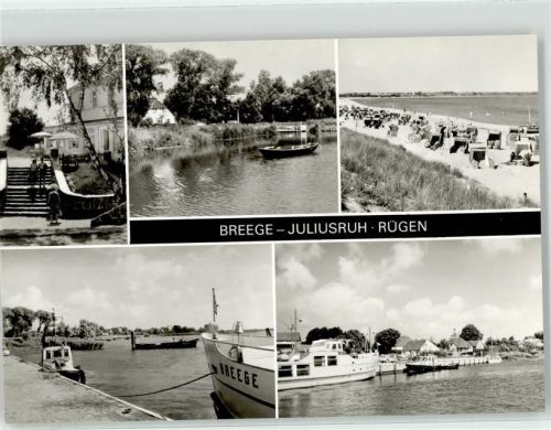 18556 O2338 Breege - Strand Hafen Gasthaus Juliusruh