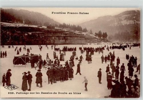 Doubs Frontiere Franco Suisse Patinage sur les Bassins du Doubs
