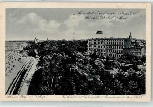 Kolberg Blick von der Lotsenstation Hotel Promenade Kauffmann