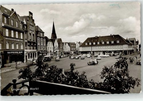 Lingen Markt Raifeisenbank Kirche