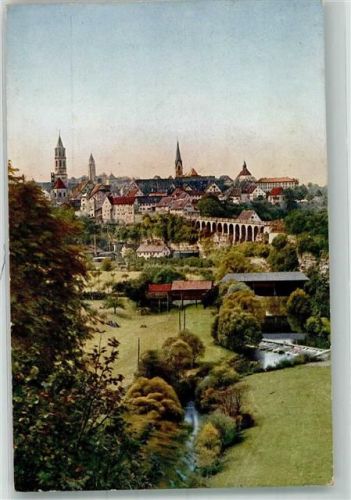 Rottweil 1919 Panorama der Stadt mit Kapellenkirche und Heilig Kreuz Kirche