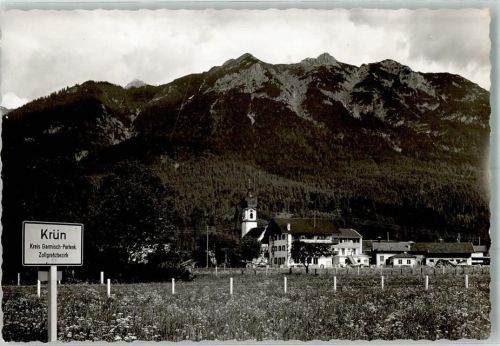 Krün Foto Original aus Archiv eines Ansichtskartenverlags