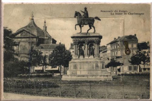Mons Mons-lez-Liège (Belgien) Leporello, Statue de Charlemagne I-II