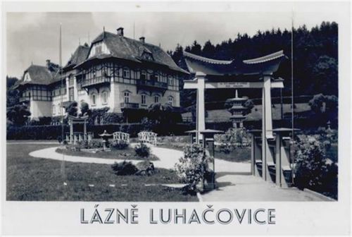 Lazne Luhacovice Luhatschowitz Leporello, Foto-Karte II (minimaler Einriss)