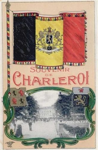 Charleroi Charleroi (Belgien) Leporello Flagge, Teilansicht I-II (kleine Abschürfung Ecke VS)