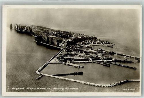 Helgoland 1928 Der unzerstörte Hafen Fotograf Alfred Zerner