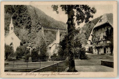 Höllsteig Ravennaschlucht Eingang Brücke Kirche