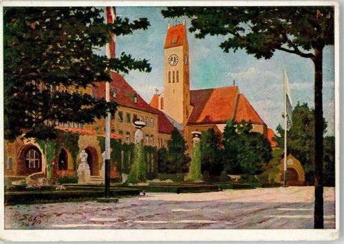80331 W8000 Schwabing Künstlerkarte Krankenhaus