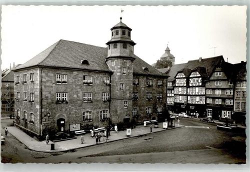 Witzenhausen Markt mit Rathaus Foto Original aus Archiv eines Ansichtskartenverlages Ort handschriftlich