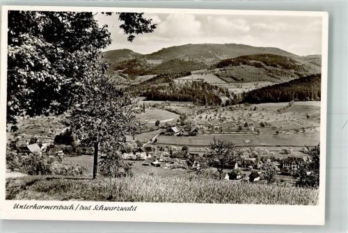 Unterharmersbach Panorama des Ortes Fotograf Müller