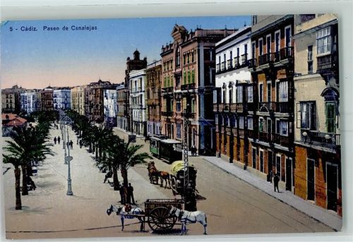 Cadiz Paseo de Canalejas Straßenbahn