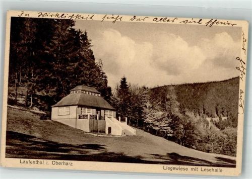Lautenthal 1932 Liegewiese mit Lesehalle Fotograf Ludwig Schmeckebier