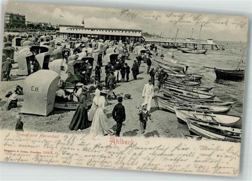 Ahlbeck 1904 Schwimmbad Strand Herrenbad