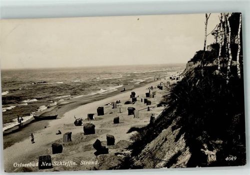 Neu Schleffin Ostseebad Strand Strandkorb Meer Ruderboot