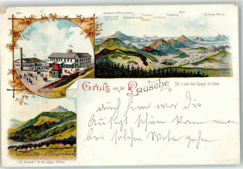 Waltersdorf 1898 Lausche Gasthaus Sängerhöhe