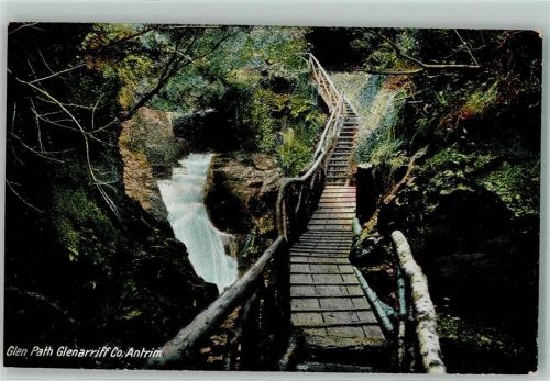 Ballycastle Glen Path Glenarriff Wasserfall Brücke