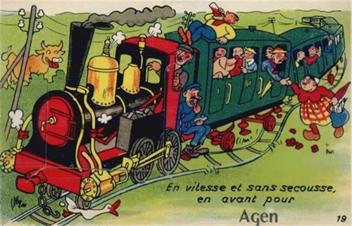 Agen Agen (Frankreich) Leporello, Eisenbahn II (minimaler Einriss)