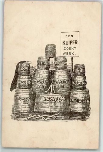 1905 Een Kuiper zoekt Werk Ein Cooper sucht arbeit