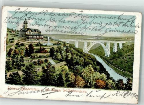 Remscheid 1902 Schloss Küppelstein u. die Kaiser Wilhelmbrücke OT Reinshagen