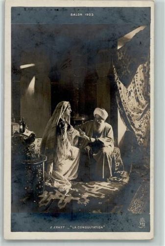 1903 La Consultation Mediziner Frau Decke Serie I No.6