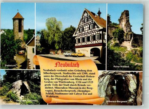 Neubulach Rathaus Auto Burg Waldeck Diebsturm Bergwerk Chornik