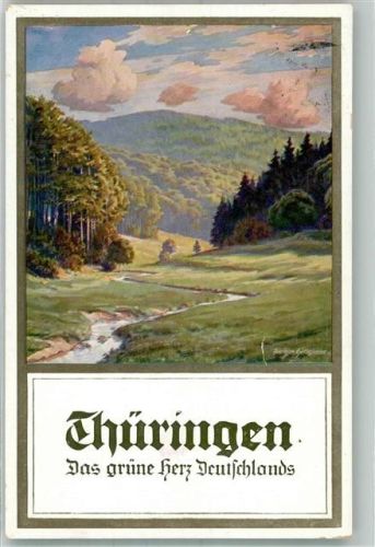 Gotha 1928 Thüringen Das grüne Herz Deutschlands Ort lt. Thüringer Verkehrs-Verband