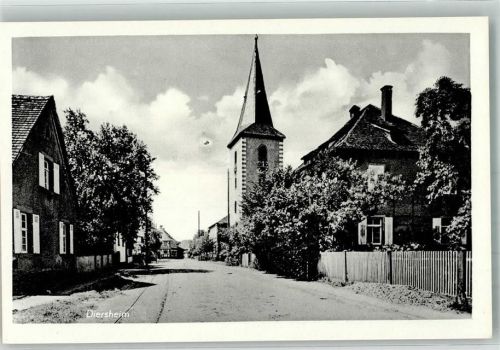 Diersheim Dorfstraße mit der Dreifaltigkeitskirche Verlag Kurt Görtz Nr. 2090