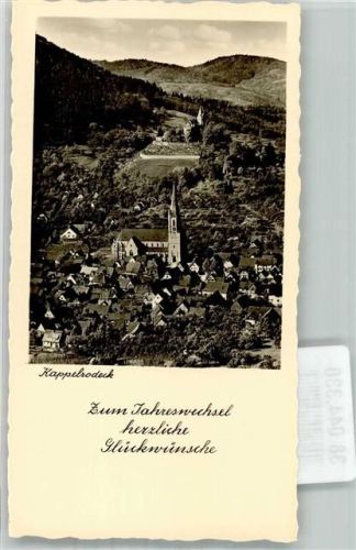 Kappelrodeck Panorama des Ortes mit St. Nikolaus Kirche Neujahr